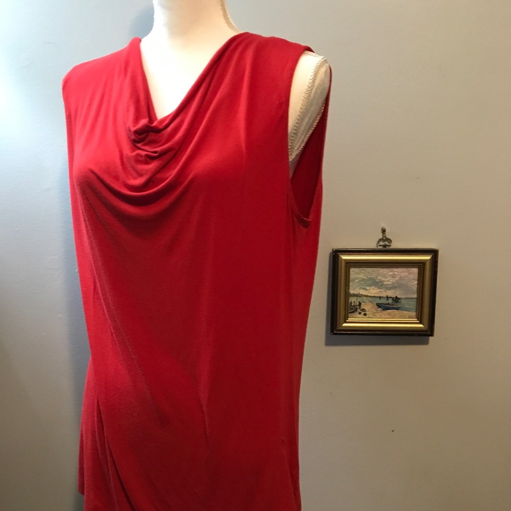 Cabi vibrant red top with strap back A1